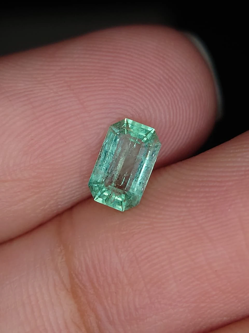 0.7ct Natural Emerald Faceted Panjshir Emerald from Afghanistan — view 2